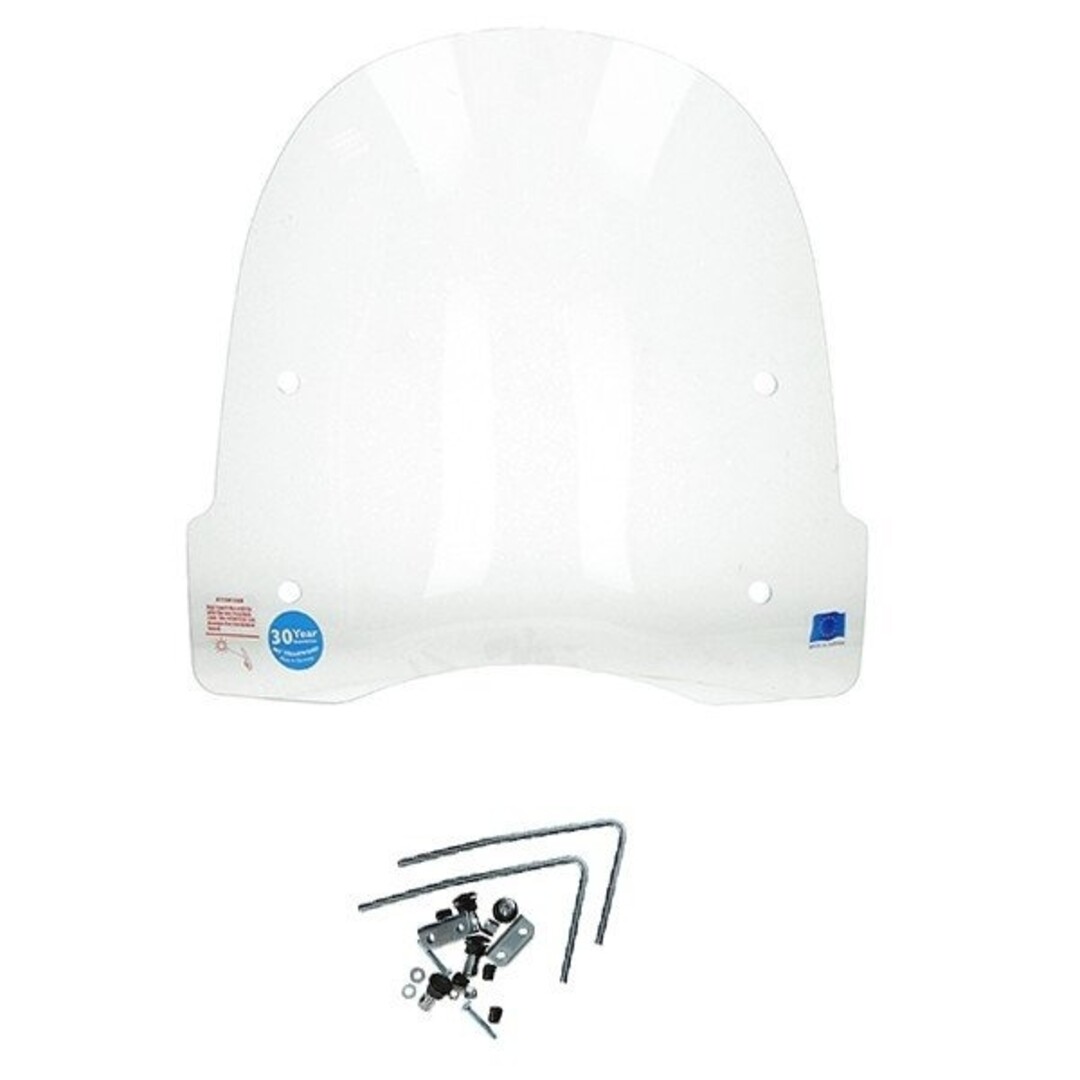 windscherm + bev. set universeel smal  onderzijde (made in EU) scooter/scootmobie helder Regia