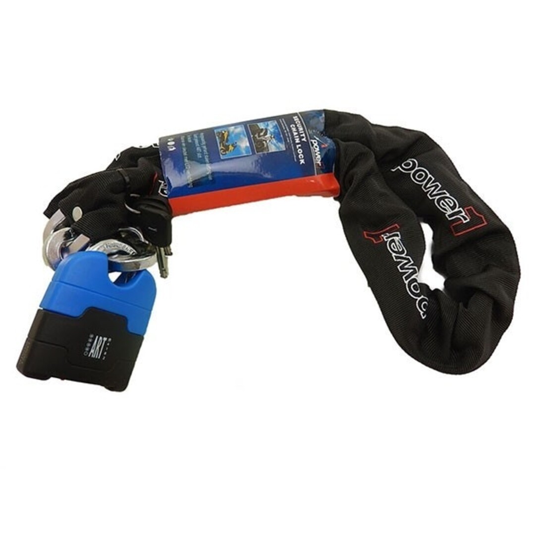 Power1 Power1 Kettingslot met Hangslot – ART 4-Stars – 120cm voor Scooter & Motor