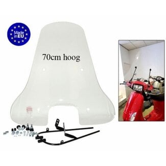 La Souris Regia windscherm hoog helder voor AGM VX50S en BTC Riva Sport met vierkante koplamp