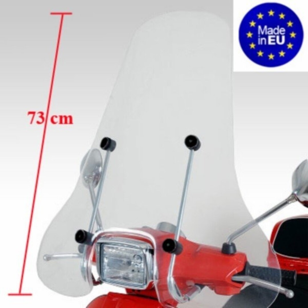 Hoog windscherm Vespa S helder - Regia + bevestigingsset (Made in EU)
