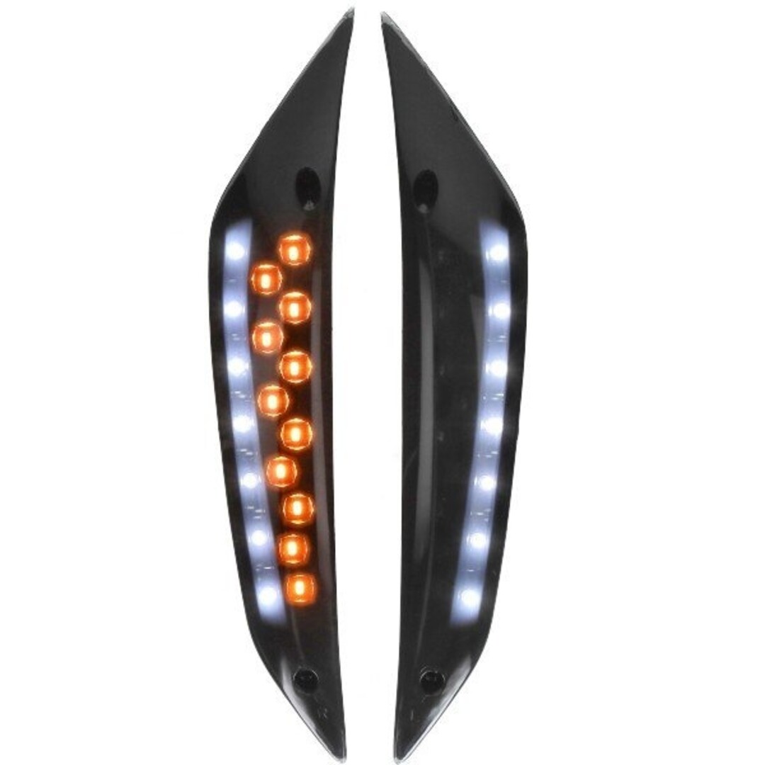 Piaggio knipperlichtset led SP met dagrijverlichting zip2000 donker smoke voor DMP