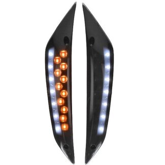 Piaggio knipperlichtset led SP met dagrijverlichting zip2000 donker smoke voor DMP