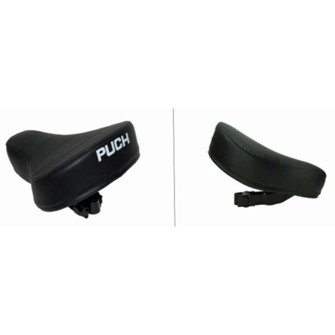 Puch zadel met opdruk plat (made in EU) maxi/puch zwart