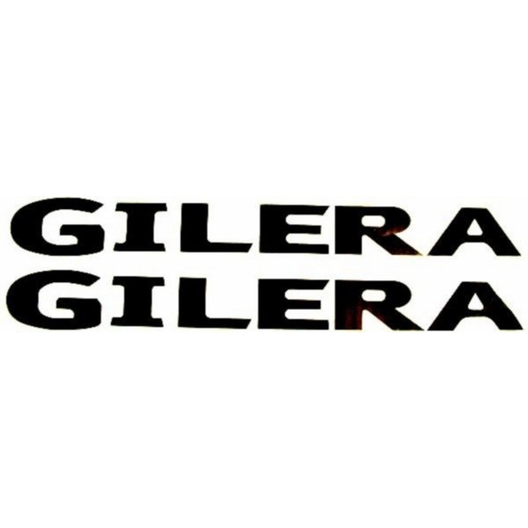 sticker piaggio woord [gilera] zwart 2-delig