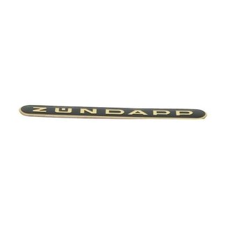sticker zundapp woord [zundapp] langwerpig zwart/goud metaal