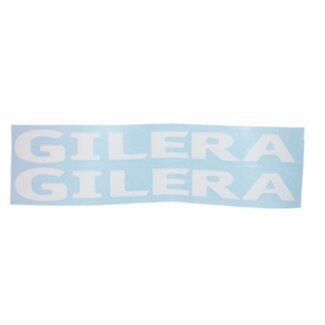 sticker piaggio woord [gilera] wit 2-delig