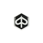 sticker logo voorscherm zip2000 zeskant zwart/ transparant 3d