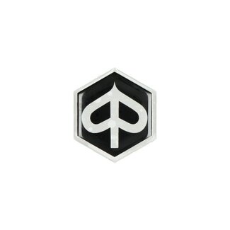 sticker logo voorscherm zip2000 zeskant zwart/ transparant 3d