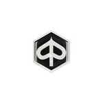 sticker logo voorscherm zip2000 zeskant zwart/ transparant 3d