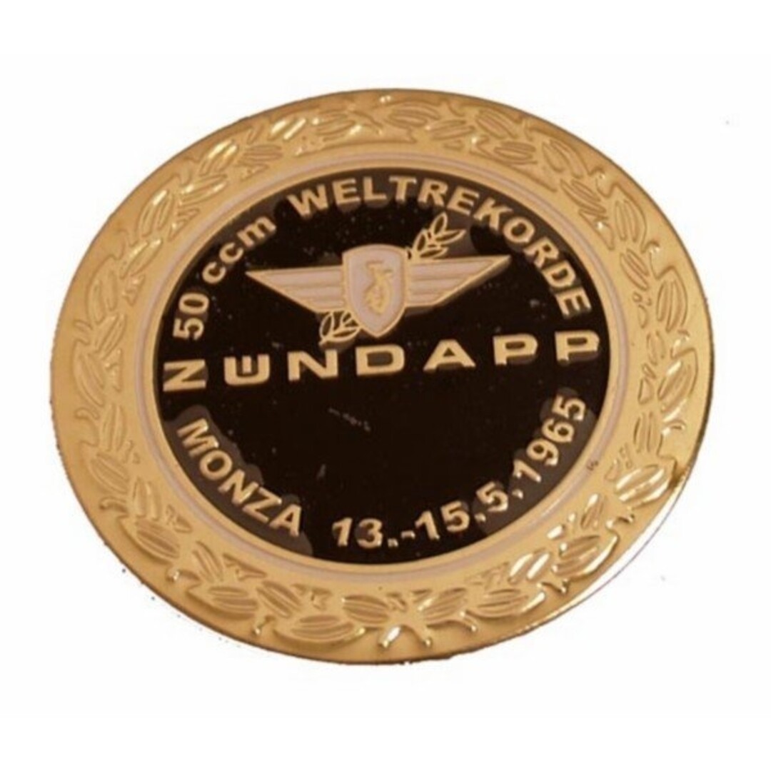 sticker zundapp logo rond zundapp monza zwart/goud z517-12.127