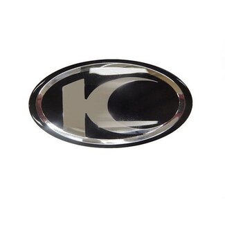 sticker kymco logo dik newlike/super8 zwart/chroom kymco orig 86102-alg1-e00-t01