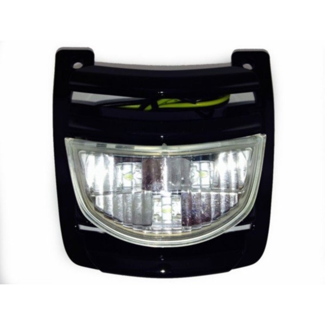 rooster + led lamp voorscherm vespa S zwart glans