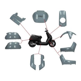 Plaatwerkset DMP nardo grijs glans NIU N1s 10-delig