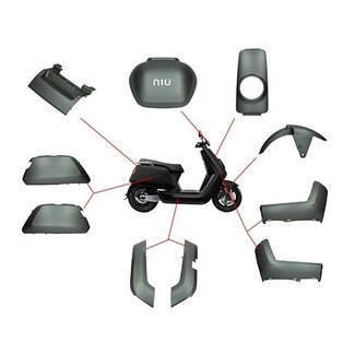 plaatwerkset NIU-N1 titanium DMP 10-delig