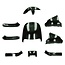 Plaatwerkset glans zwart 9‑delig Segway E110/E125