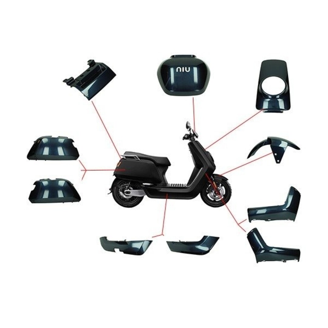 plaatwerkset NIU -N1 blauw DMP 10-delig