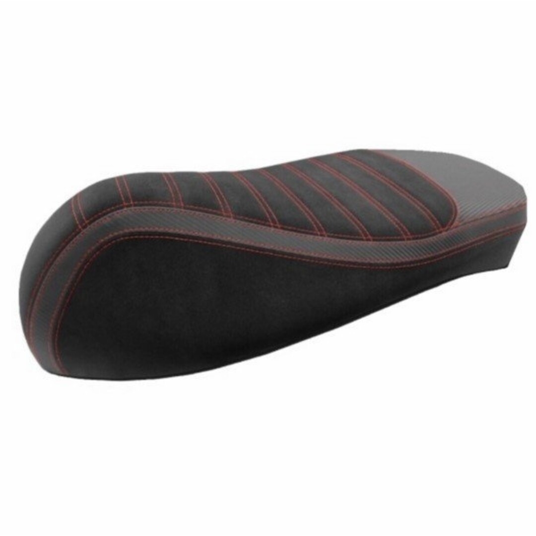 buddydek alcantara streep Sport (made in EU) vespa zwart/rood gts all/gts125/gts250/gts300e4