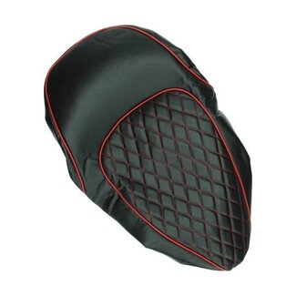 buddydek (made in EU) chesterfield zwart met rode bies vespa lx