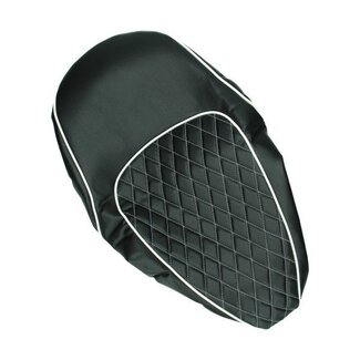buddydek (made in EU) chesterfield zwart met witte bies vespa lx Regia