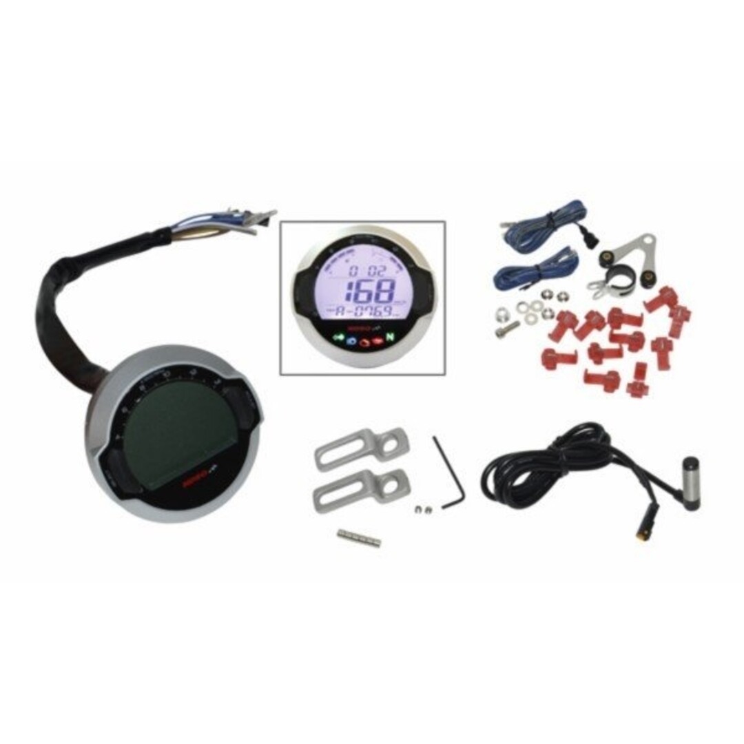 Koso km tellerset compleet universeel volt/tank/trip/klok 64mm koso bb642w10