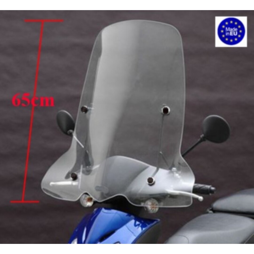 Kymco Regia windscherm hoog 65cm helder met bevestigingsset voor Kymco Agility – GS acryl, Made in Europe, UV-bescherming