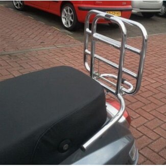 Turbho achterdrager opklapbaar (made in EU) chi lx/nap/riva/RL-50/roman/vespelini/vx50agm chroom