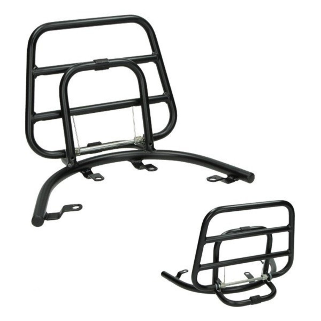 Piaggio achterdrager opklapbaar (made in EU) (china mod zip) agm-sp/btc-streetline/turbho cz-50 sp/ST-50 zwart mat