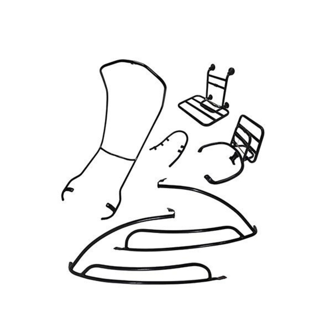 sierbeugelset compleet + dragers primav/sprin zwart glans DMP 5-delig