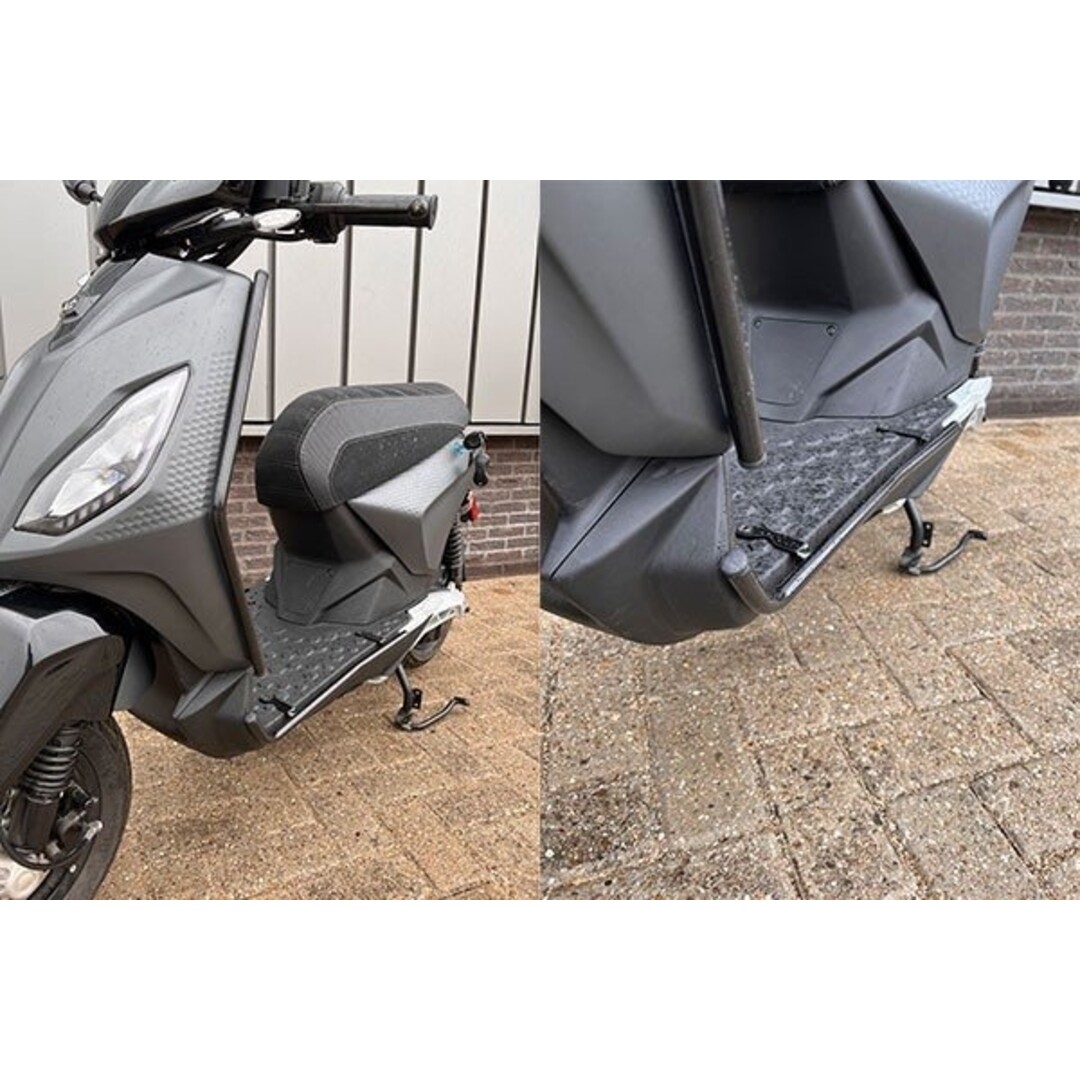 sierbeugelset (made in EU) voorzijde/treeplank piaggio1 (one) zwart hoogglans
