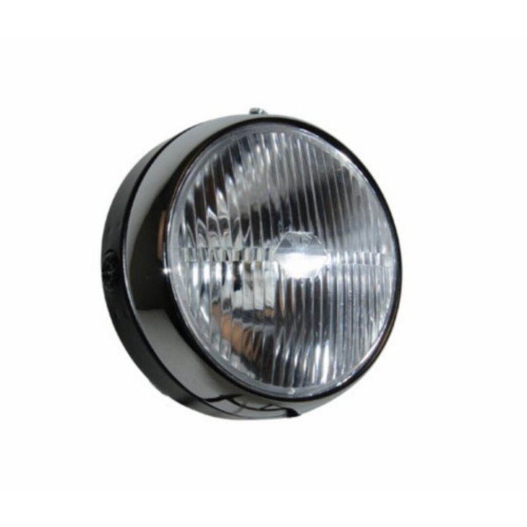 koplamp rond (made in EU) 145mm zwart/chroom guia