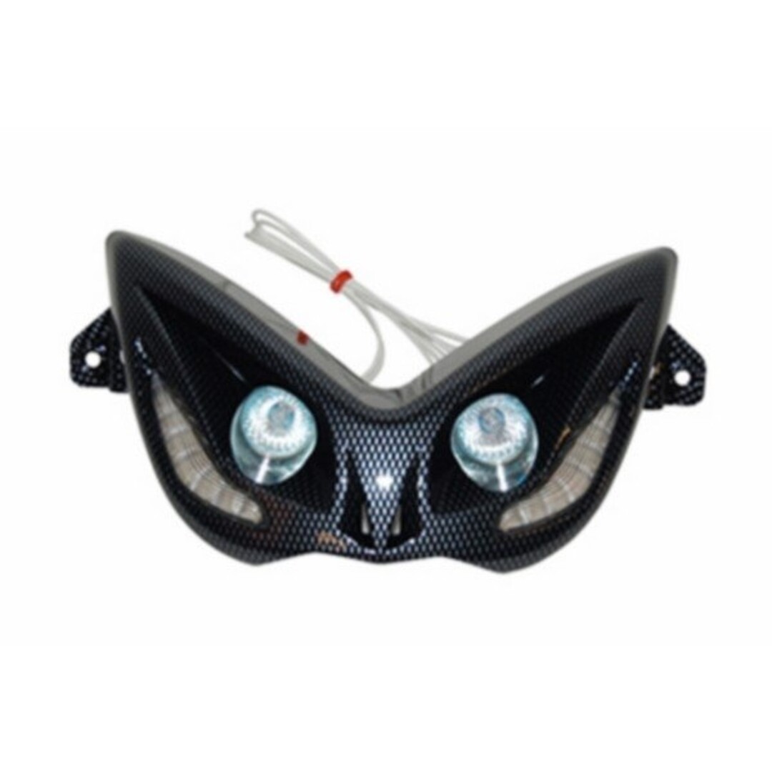 koplamp halogeen met led knipperlichten aerox carbon DMP