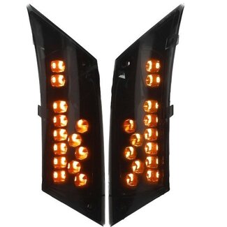 Piaggio knipperlichtset led SP (extra donker) zip2000 zwart achter DMP