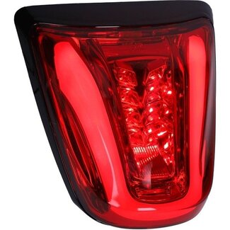 achterlicht led tube E-keur rand mat zwart/rood glas primav/sprin DMP