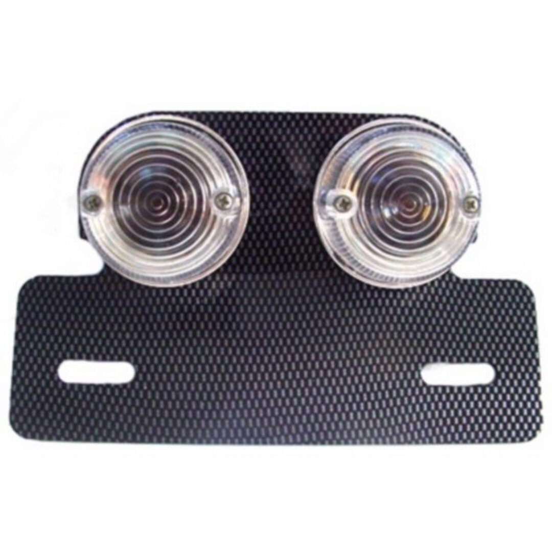 achterlicht + kent plaathouder universeel carbon/wit DMP=op=op