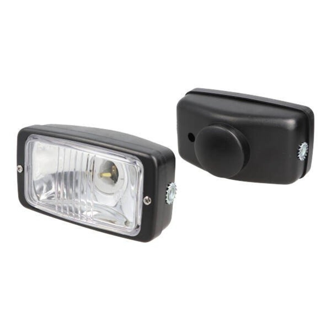 koplamp rechthoekig (made in EU) 14cm zwart guia