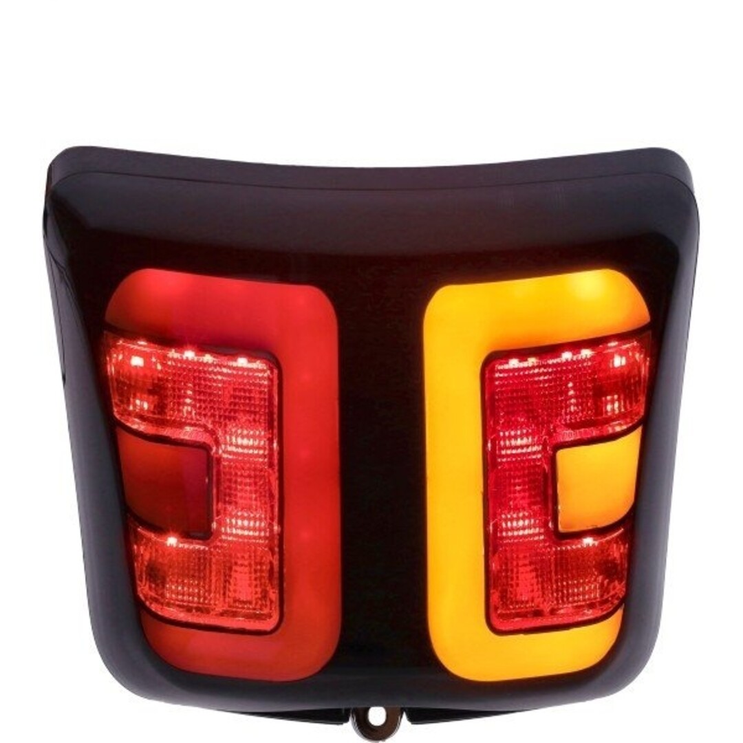 achterlicht led + raw tube glans zwart E-keur gts all/gts125/gts250/gts300 Power1