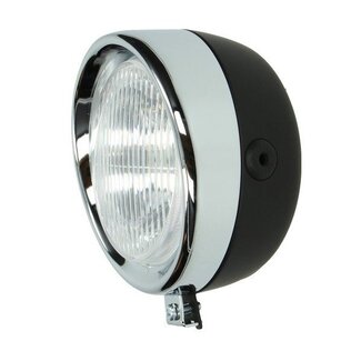 Puch koplamp rond classic maxi/puch zwart DMP