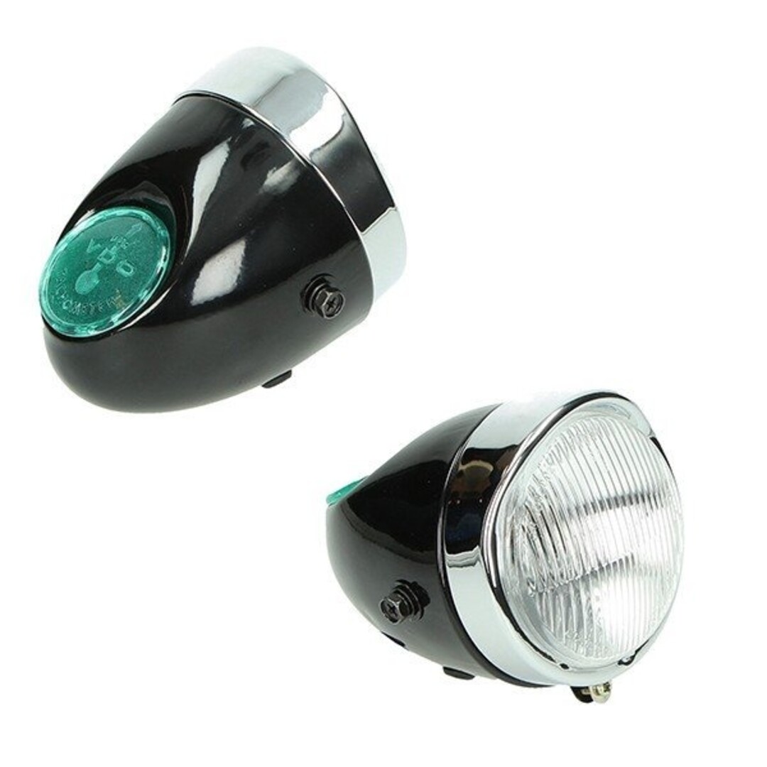 Puch Zwarte koplamp oldtimer-stijl voor Puch Maxi en Maxi-N