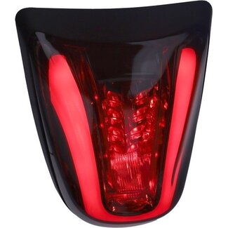 achterlicht led tube E-keur rand mat zwart/smoke glas >2018 primav/sprin DMP
