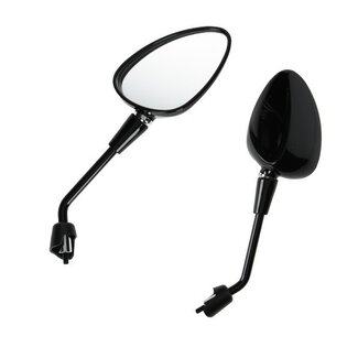 Spiegelset DMP kort zwart glans voor Vespa Sprint en Zip