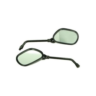 spiegelset universeel ovaal kort m10 zwart glans