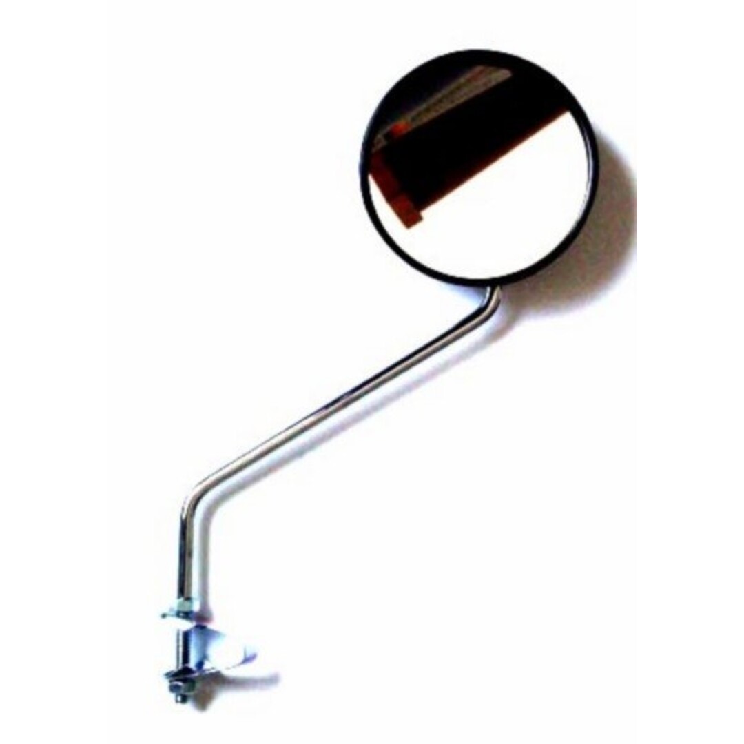 DMP spiegelset rond chroom/zwart met M8 klembevestiging – universeel voor scooters