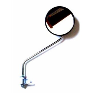 Spiegelset DMP rond M8 chroom/zwart met klem universeel