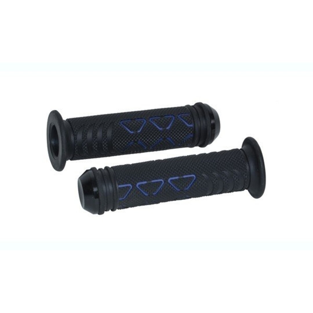 Piaggio handvatset universeel zip/sprint style + bar end zwart/blauw DMP