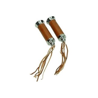 handvatset lang Custom Harley cognac Power1
