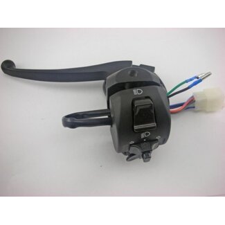 stuurschakelaar + greep compleet sco china 4t zwart links