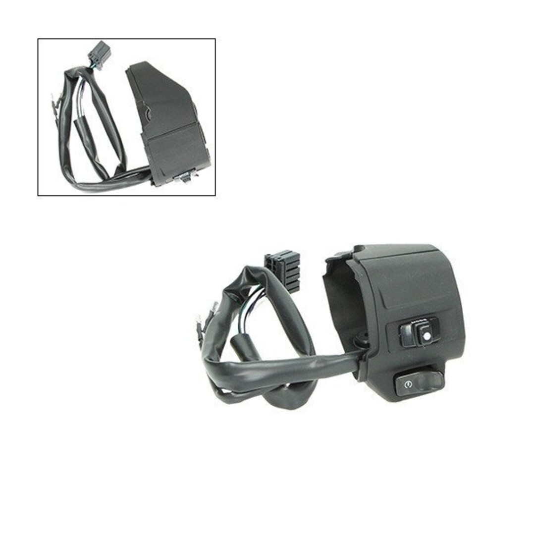 stuurschakelaar met draadboom primav/sprin mat zwart rechts DMP