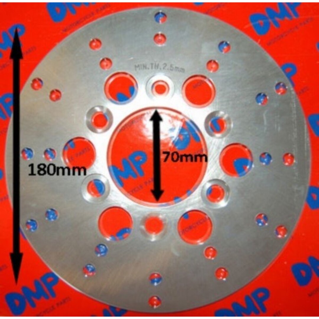 remschijf agi/dink/elystar/spf/tb 180mm rvs voor DMP