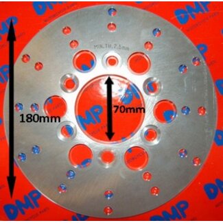 remschijf agi/dink/elystar/spf/tb 180mm rvs voor DMP