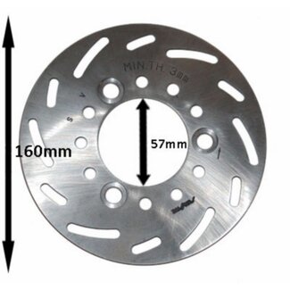 Sym Remschijf rvs dd 2t/ mio/ sfx 160mm voor DMP